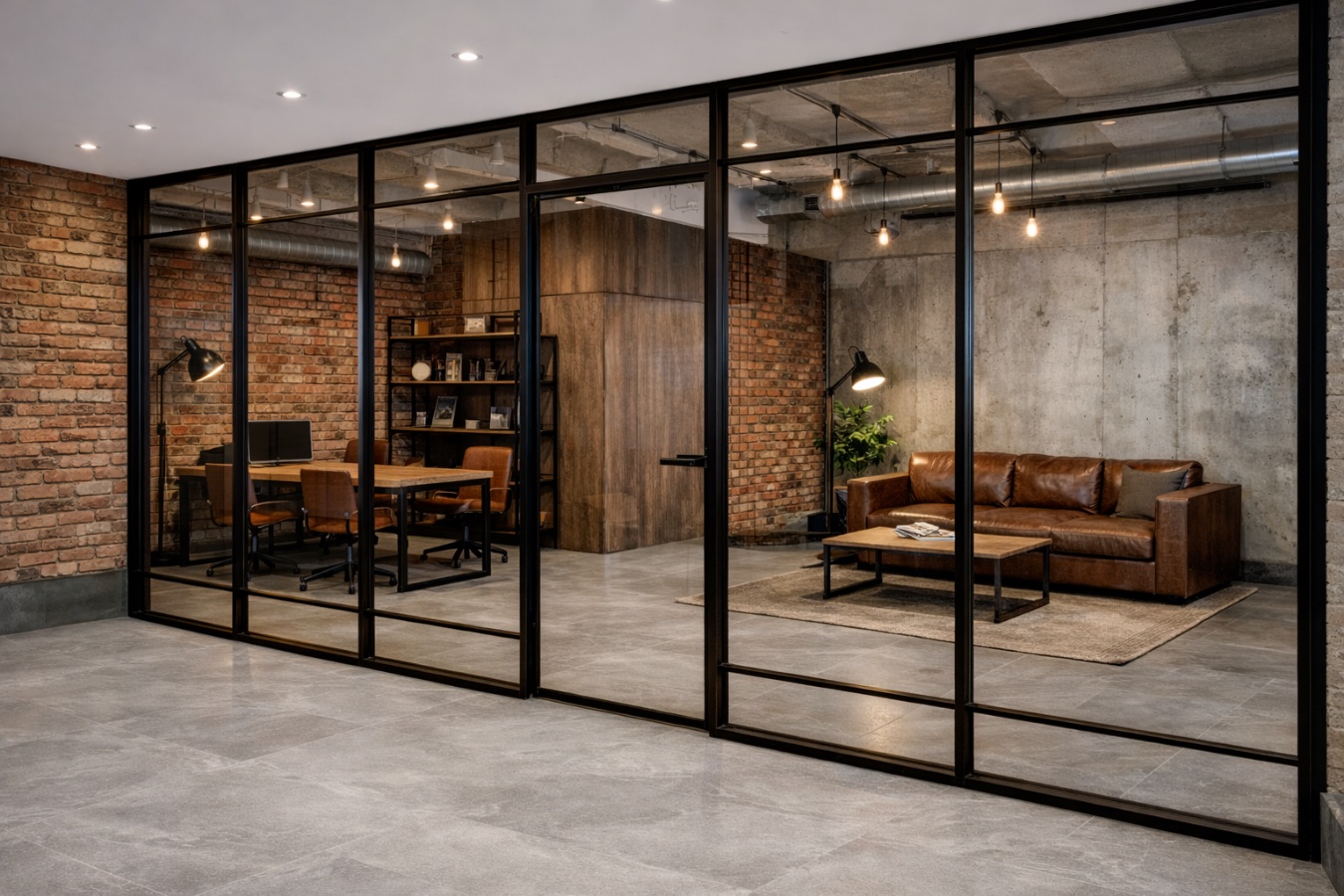 Алюминиевые перегородки с заполнением, фото 1