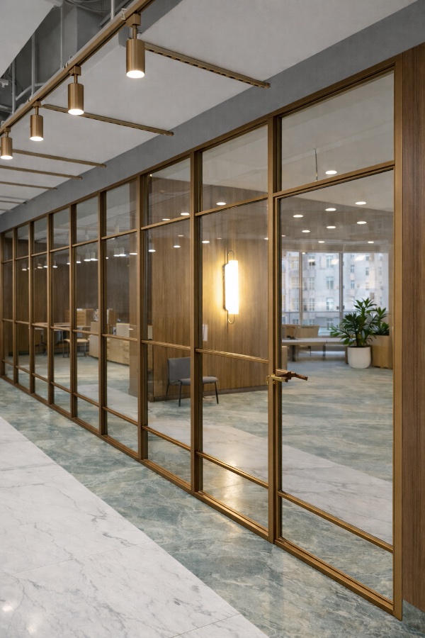 Алюминиевые перегородки с заполнением, фото 15