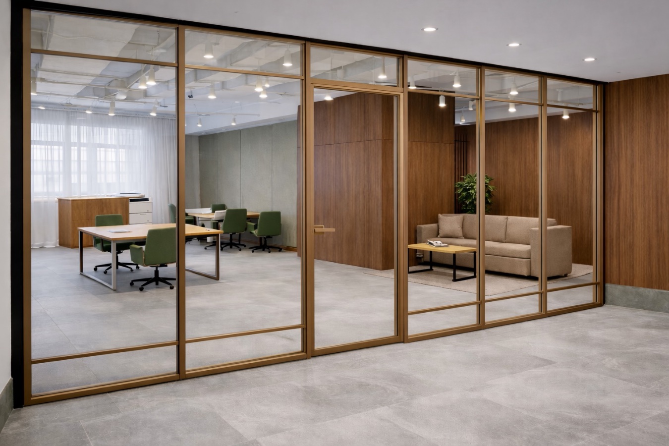 Алюминиевые перегородки с заполнением, фото 2