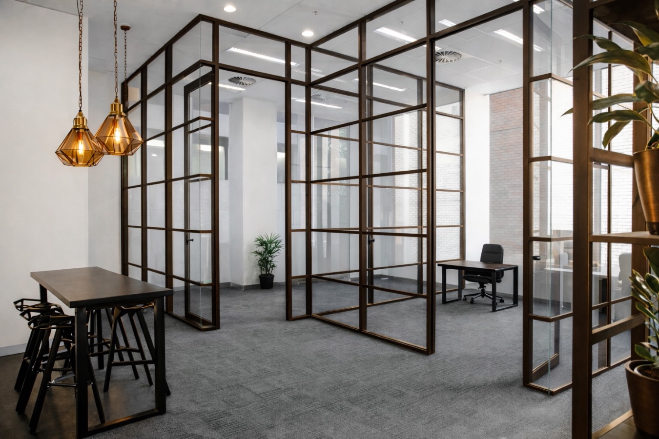 Алюминиевые перегородки с заполнением, фото 7