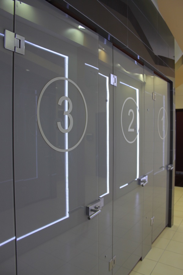 Сантехнические стеклянные перегородки, фото 14