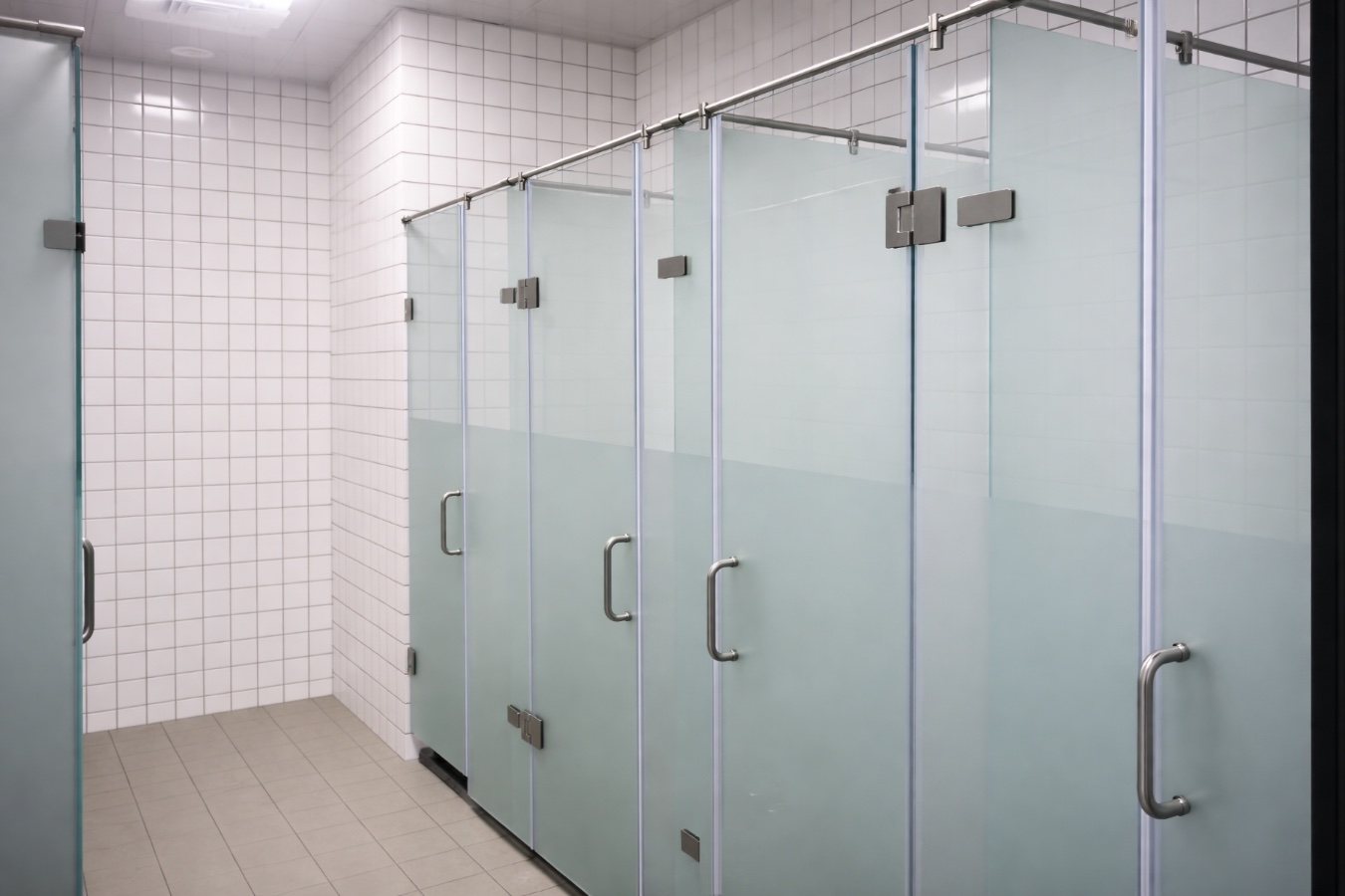 Сантехнические стеклянные перегородки, фото 4