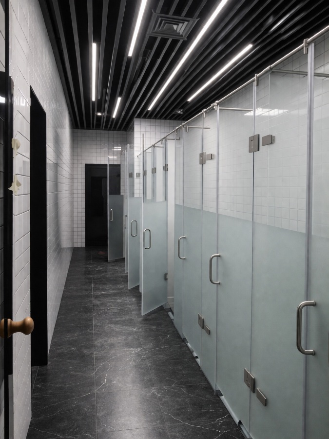 Сантехнические стеклянные перегородки, фото 6