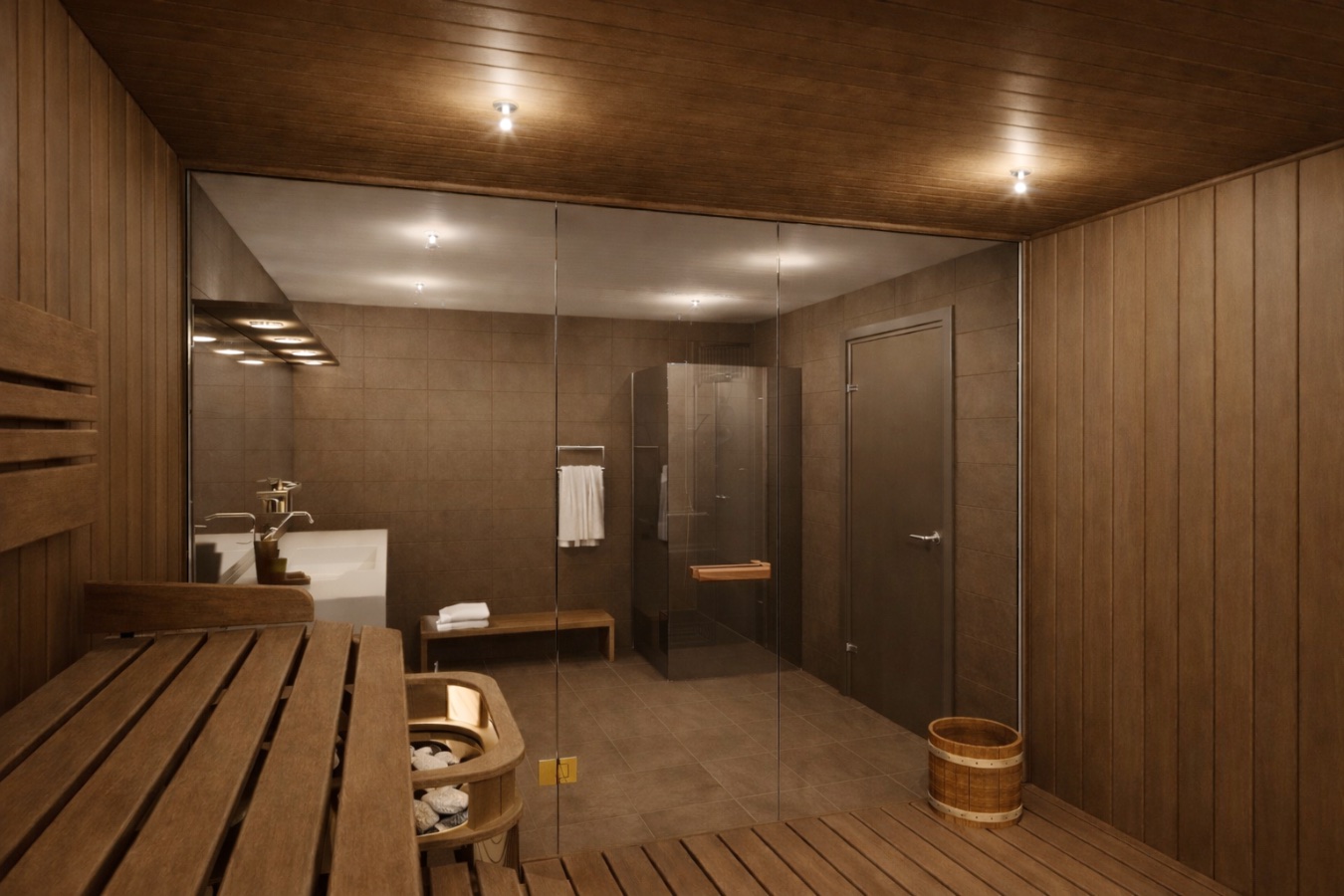 Стеклянные перегородки для СПА, саун, бань, хамамов и душевых, фото 4