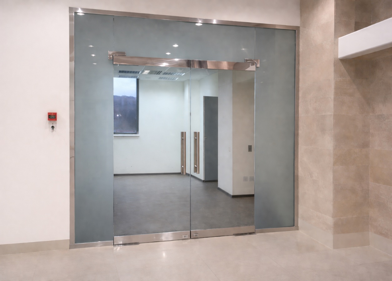 Стеклянные перегородки распашные двери, фото 21